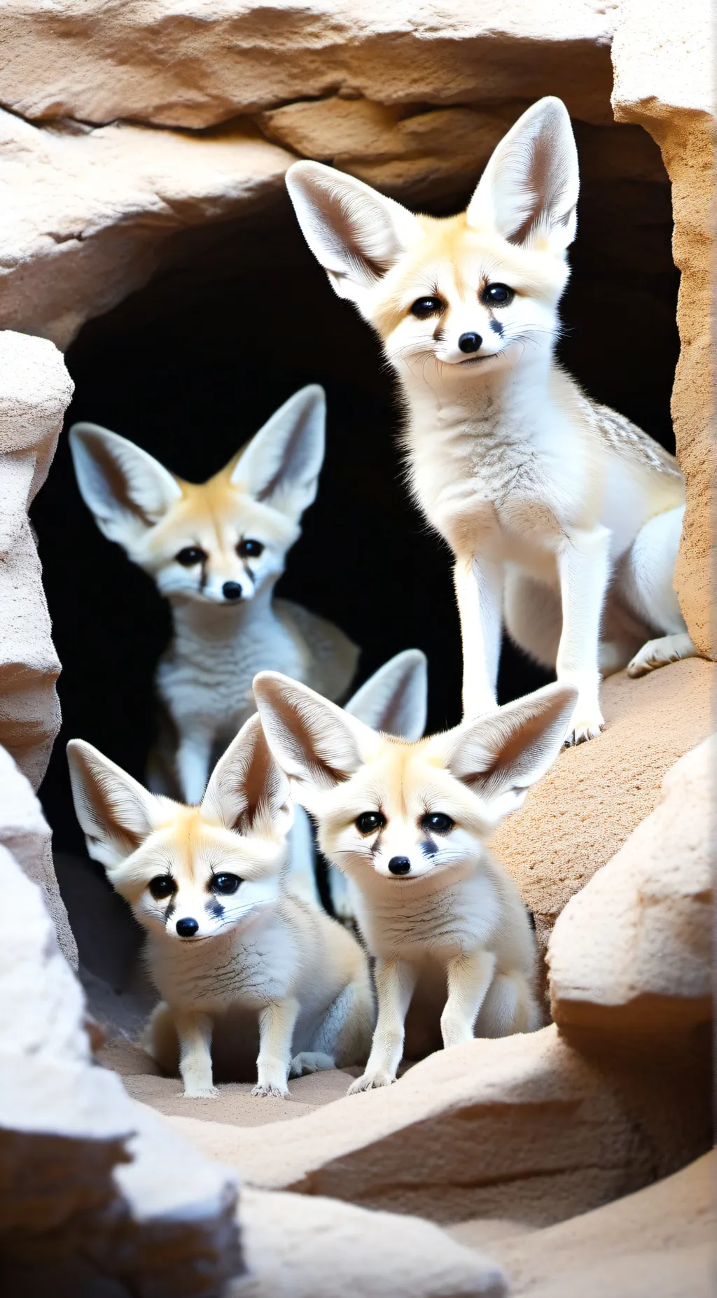 ai character: ur fennec fox pups background