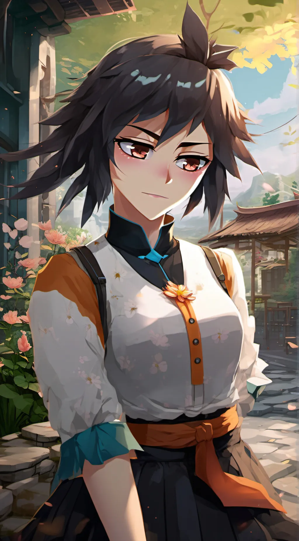 ai character: Girl giyu background