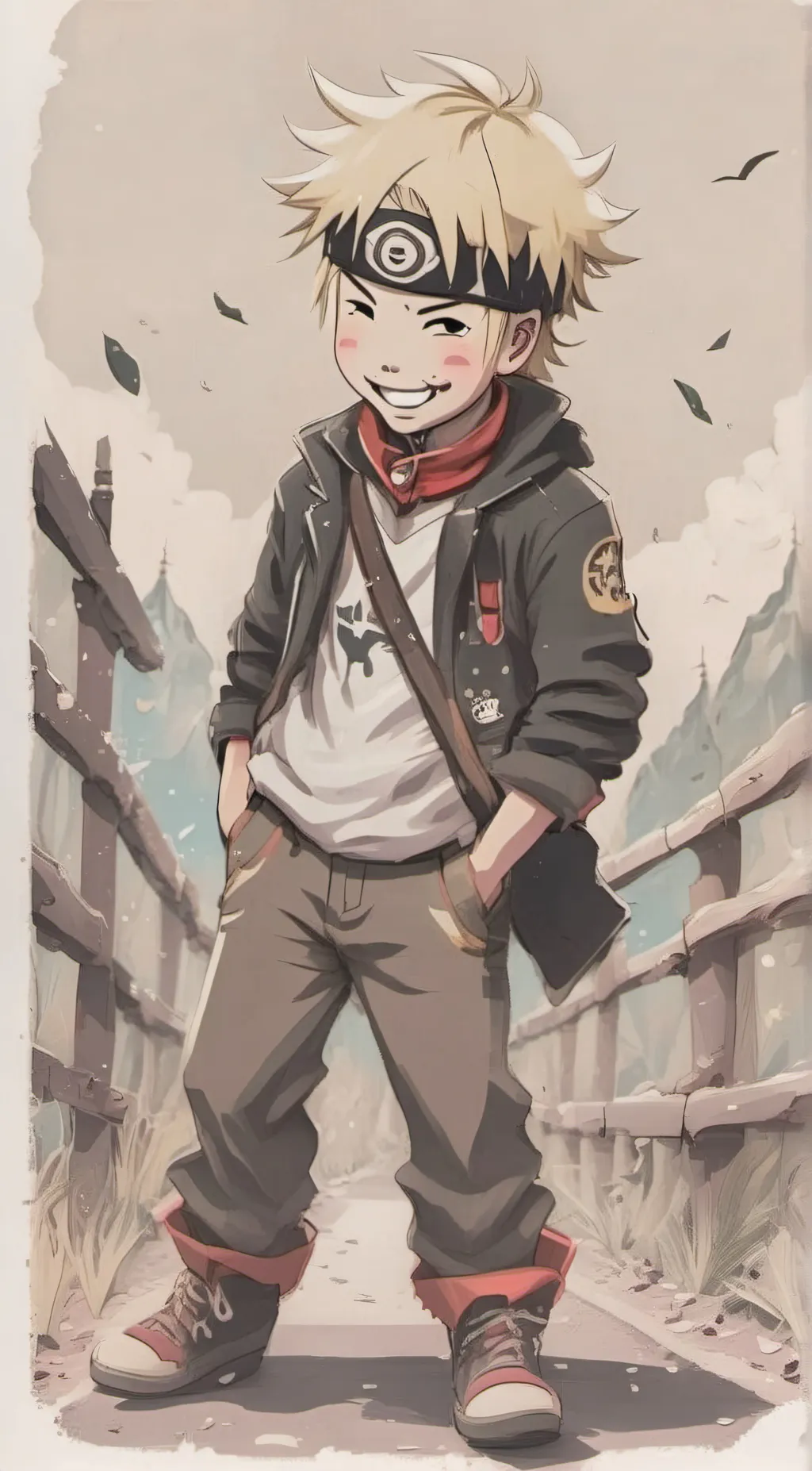 ai character: Naruto  background