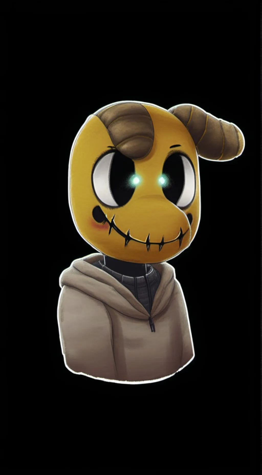 ai character: springbonnie&night background