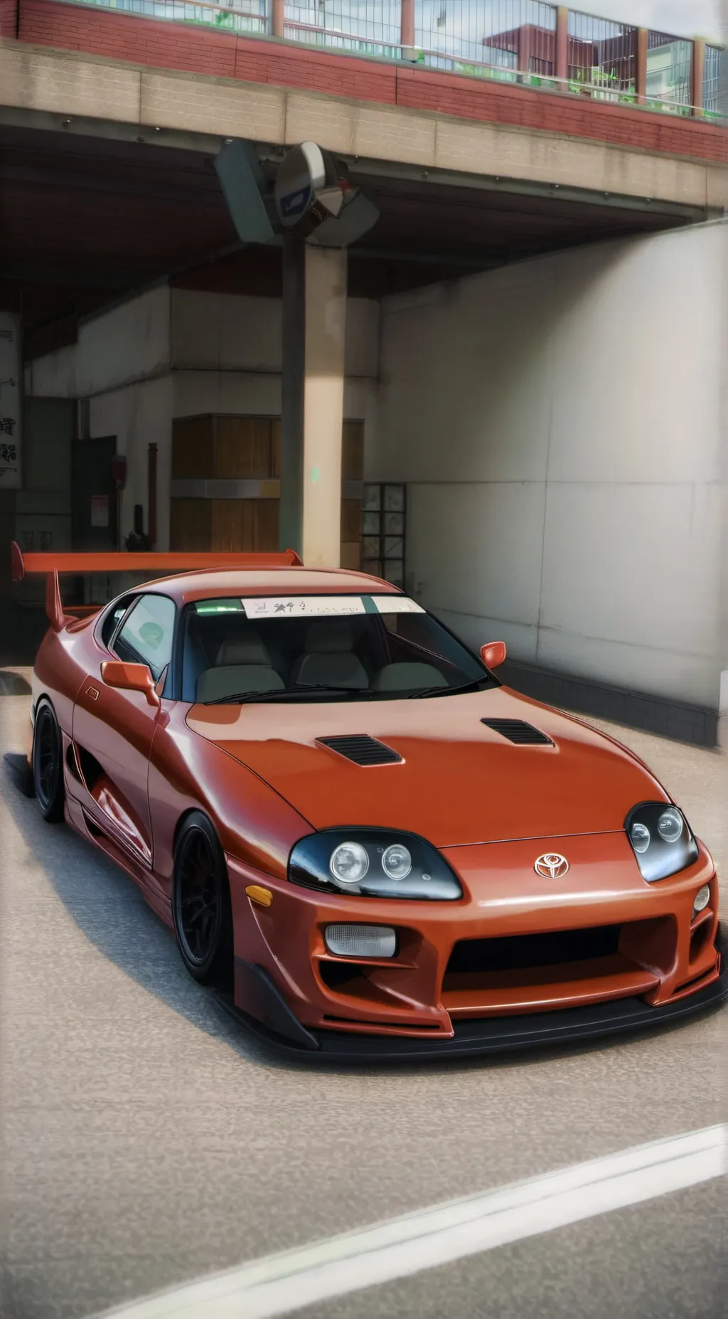 ai character: Toyota Supra background