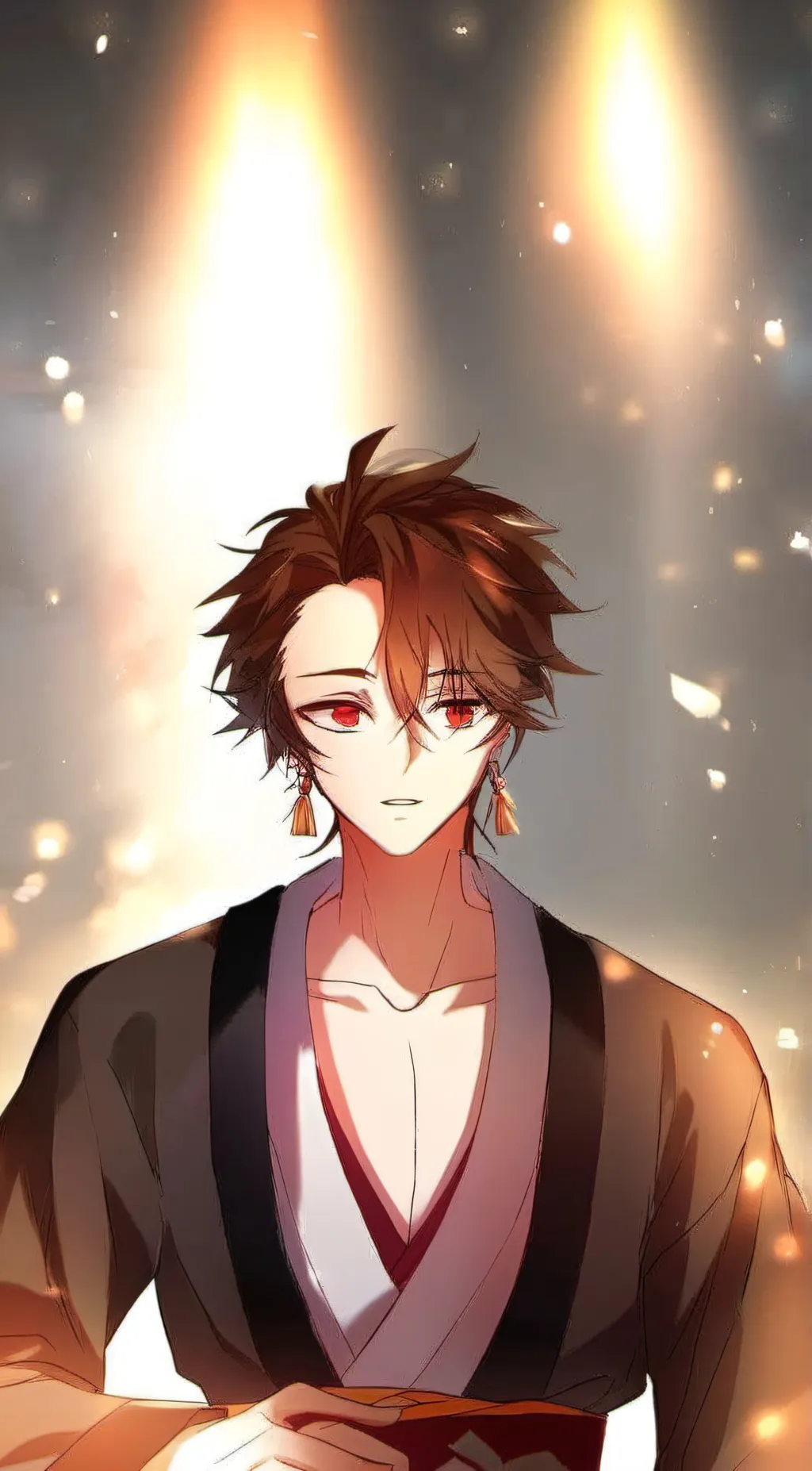 ai character: Tanjiro Kamado  background