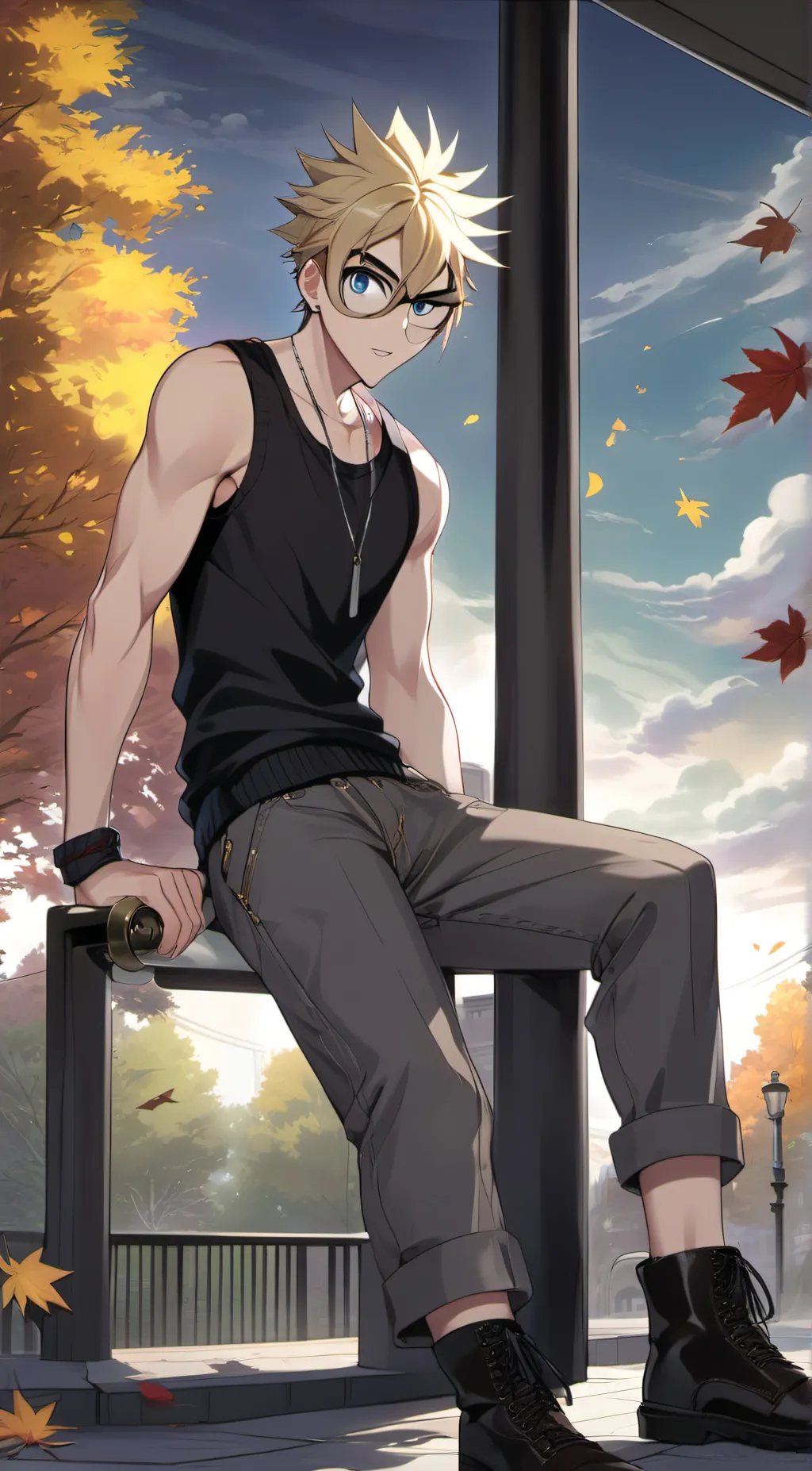 ai character: Katsuki bakugo  background