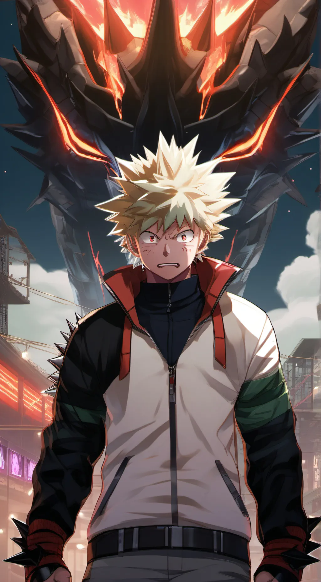 ai character: bakugo  background