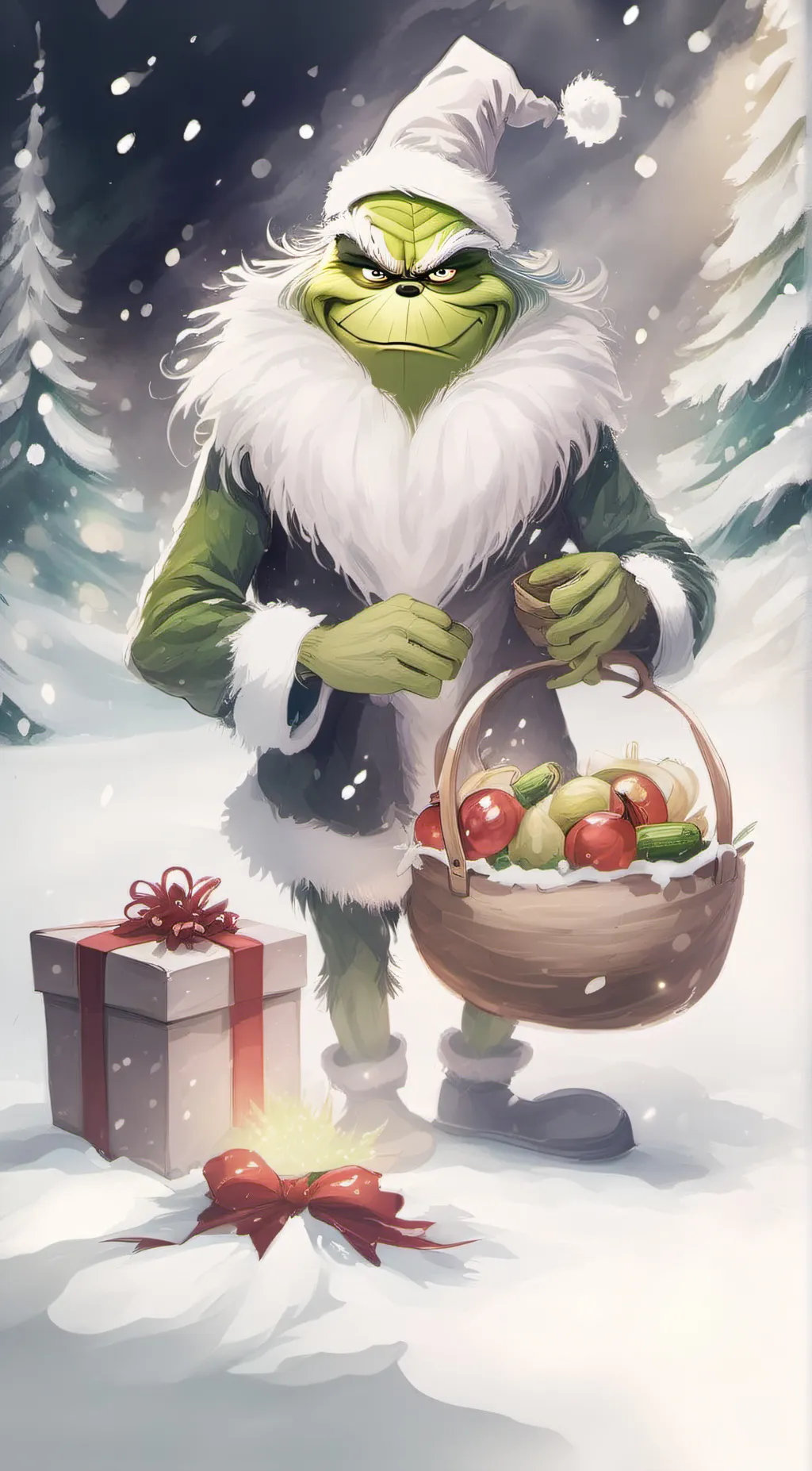 ai character: Grinch background
