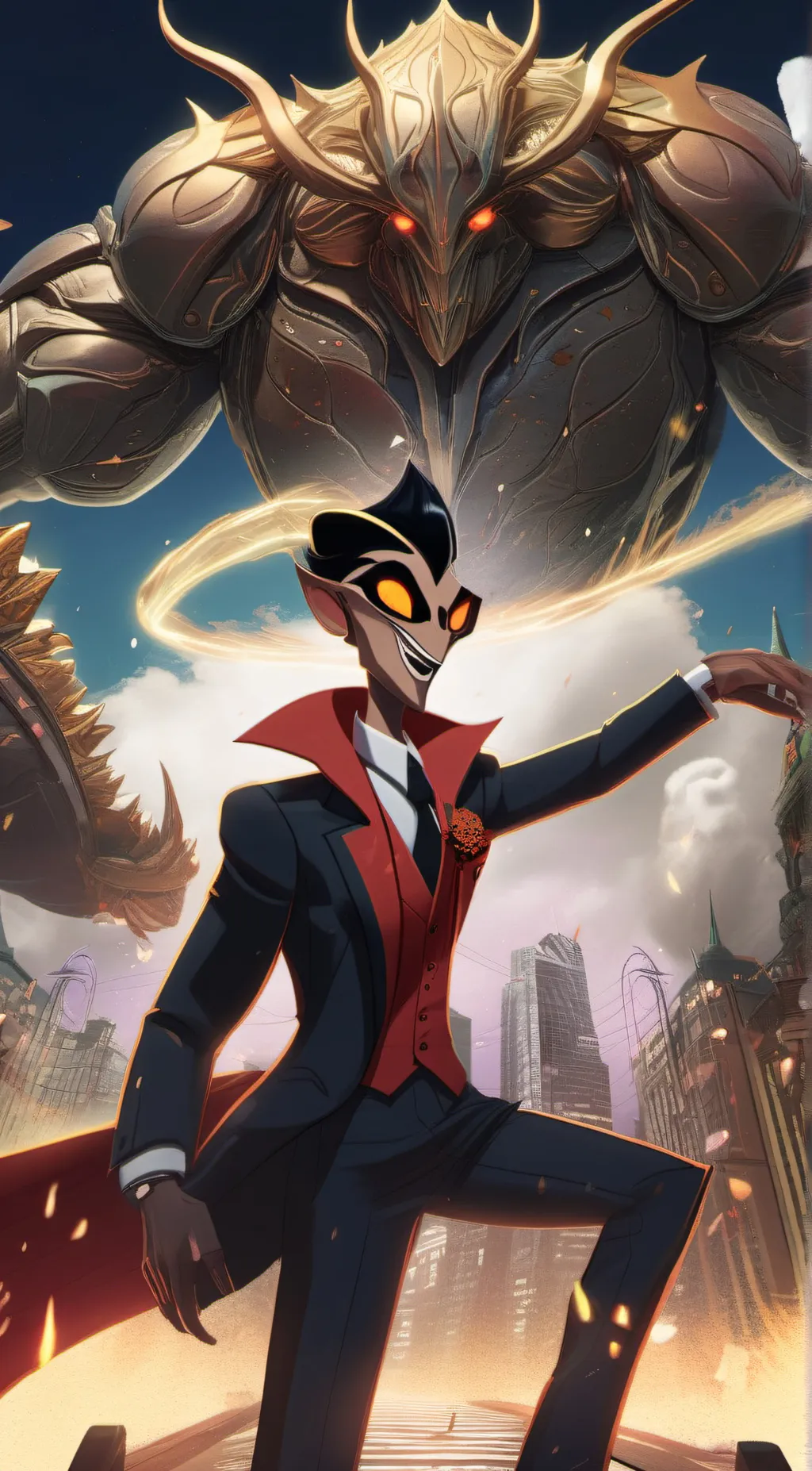 ai character: blitzø  background