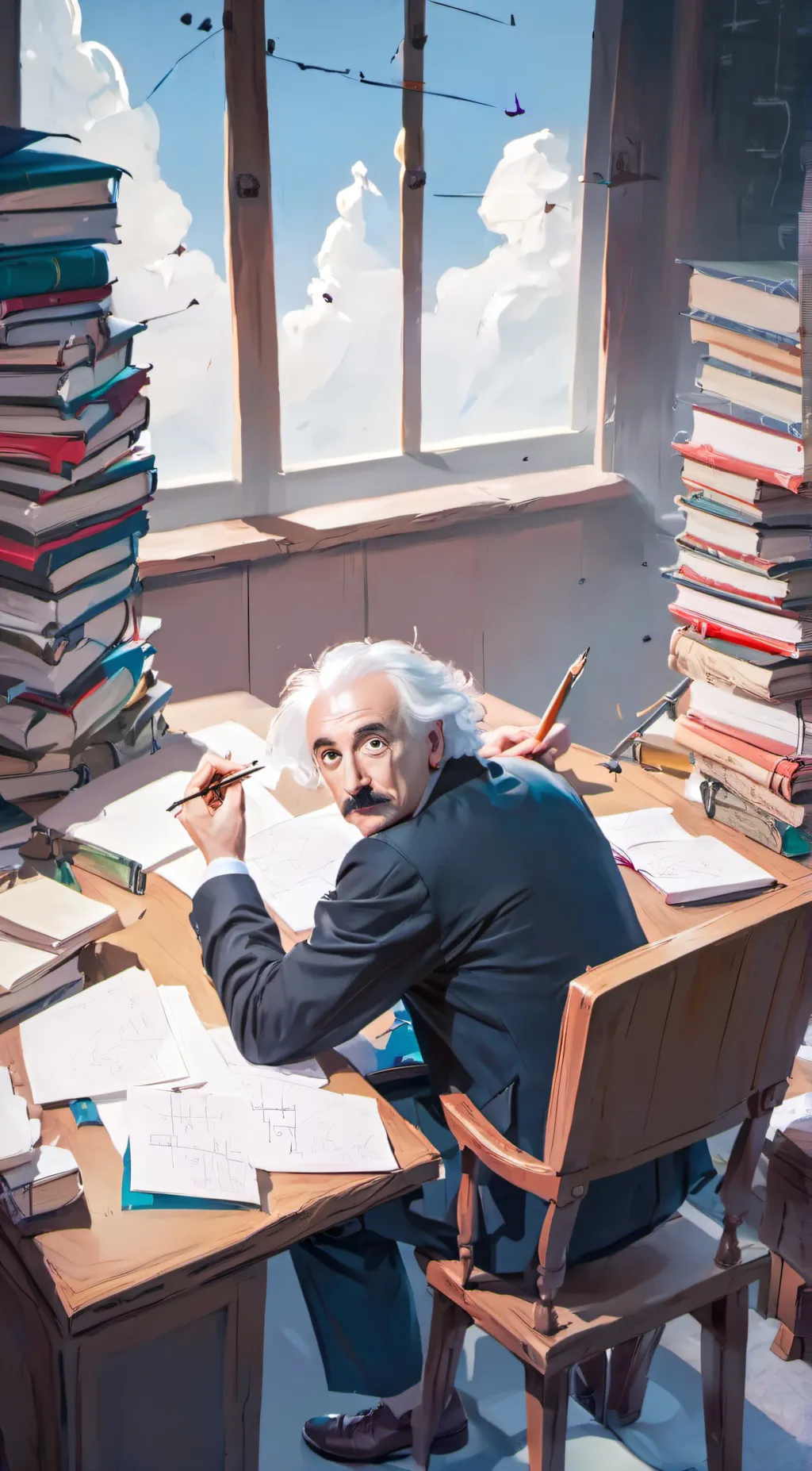 ai character: Albert Einstein🤓 background