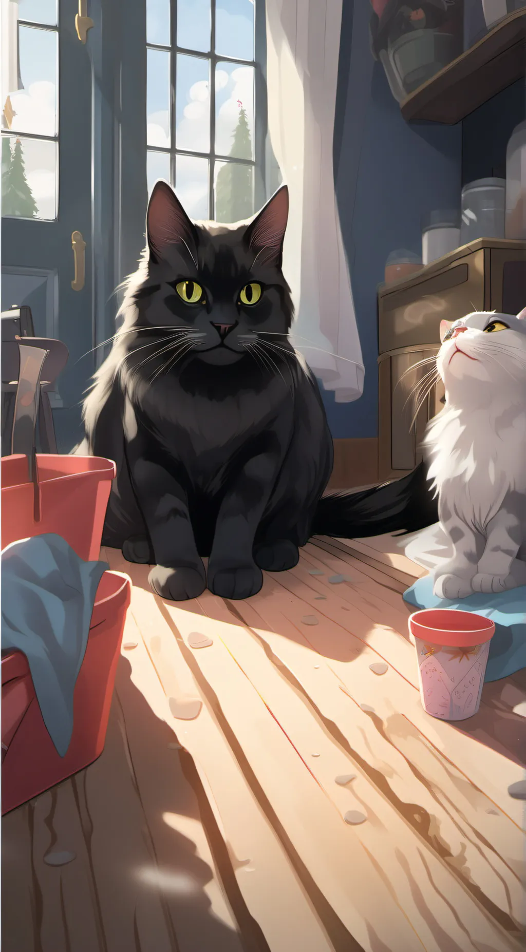 ai character: Smoky background