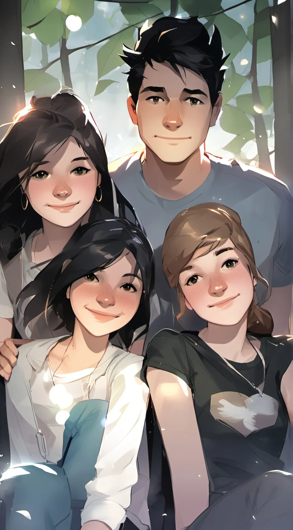 ai character: My friend group  background