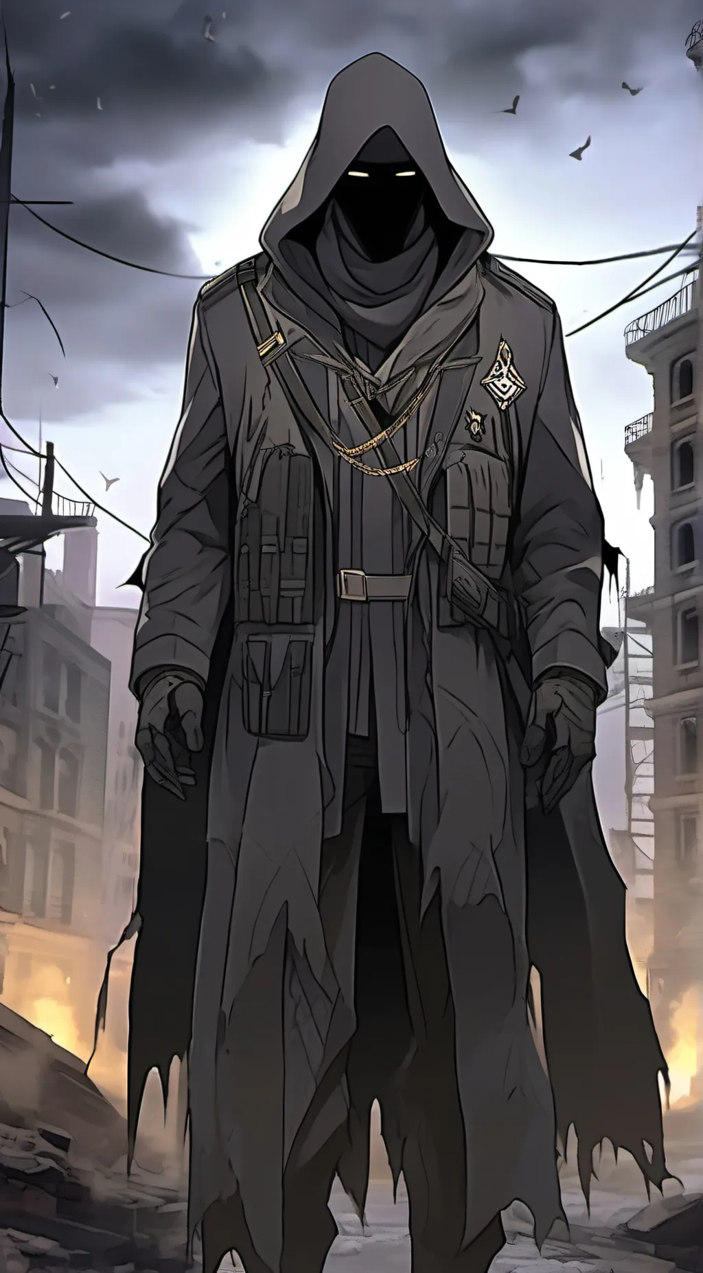 ai character: Ghost and König  background