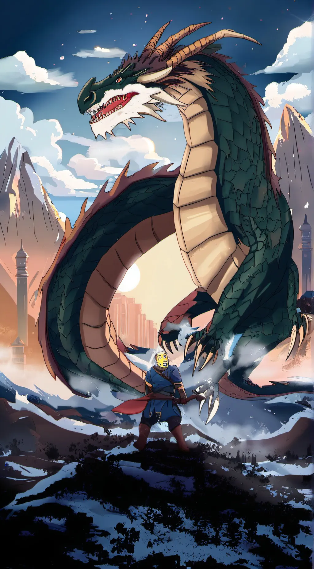 ai character: dragon background