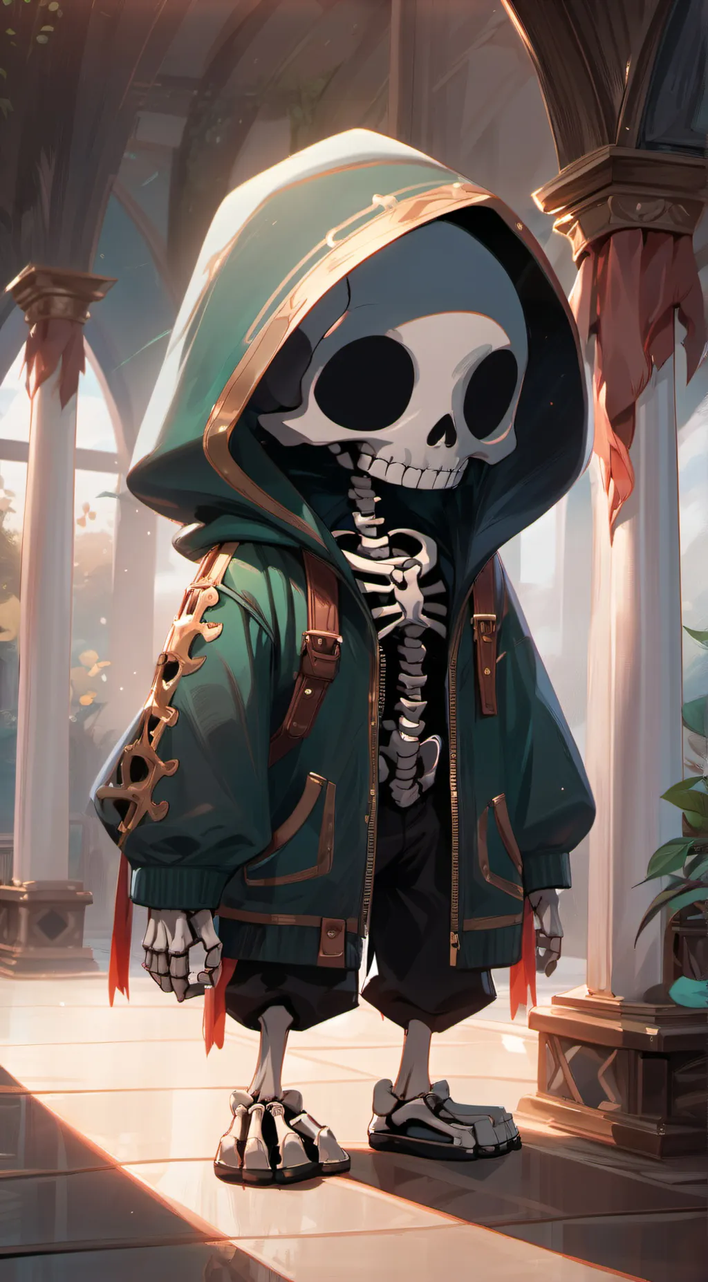 ai character: green sans background