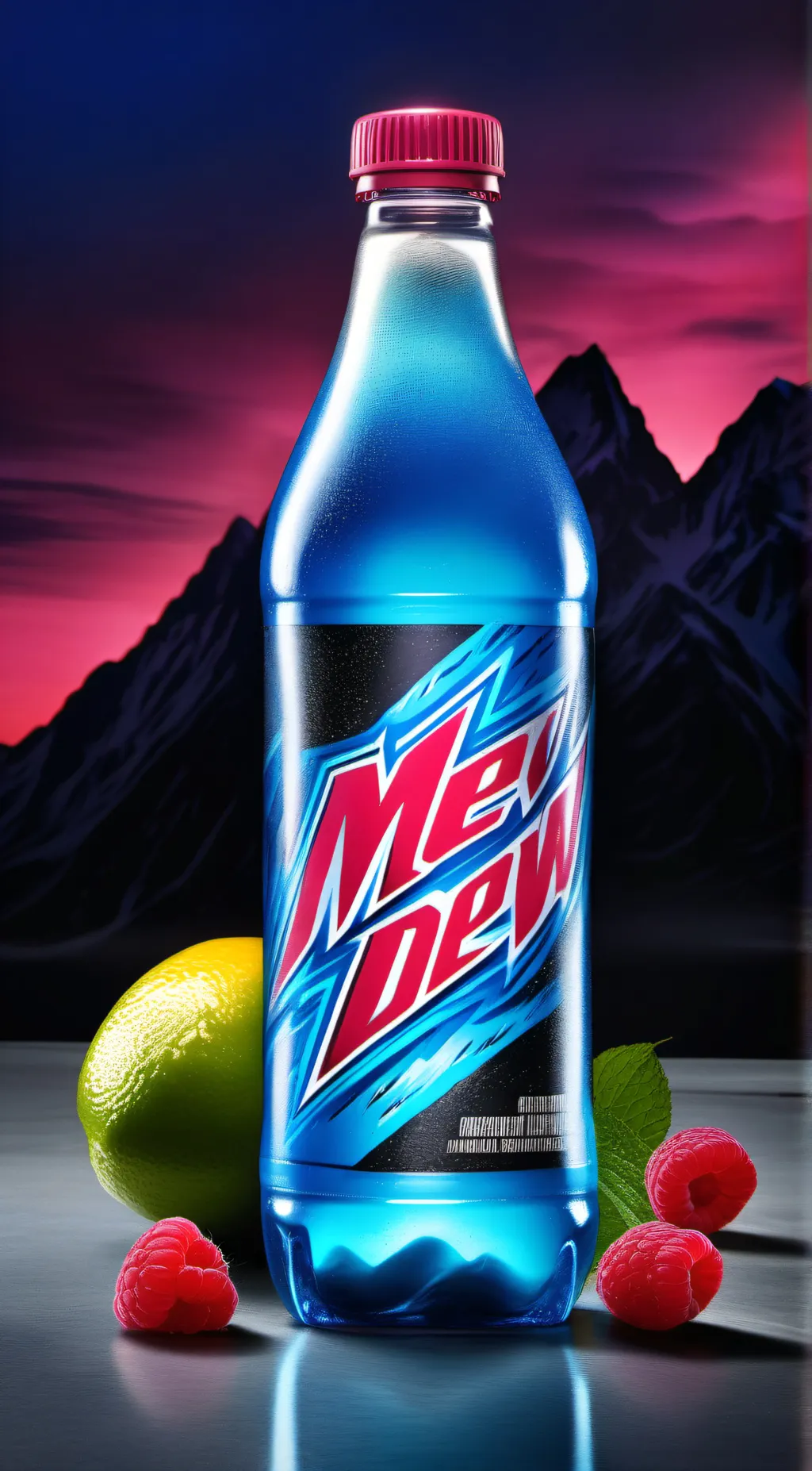 ai character: Blu Mountain Dew  background