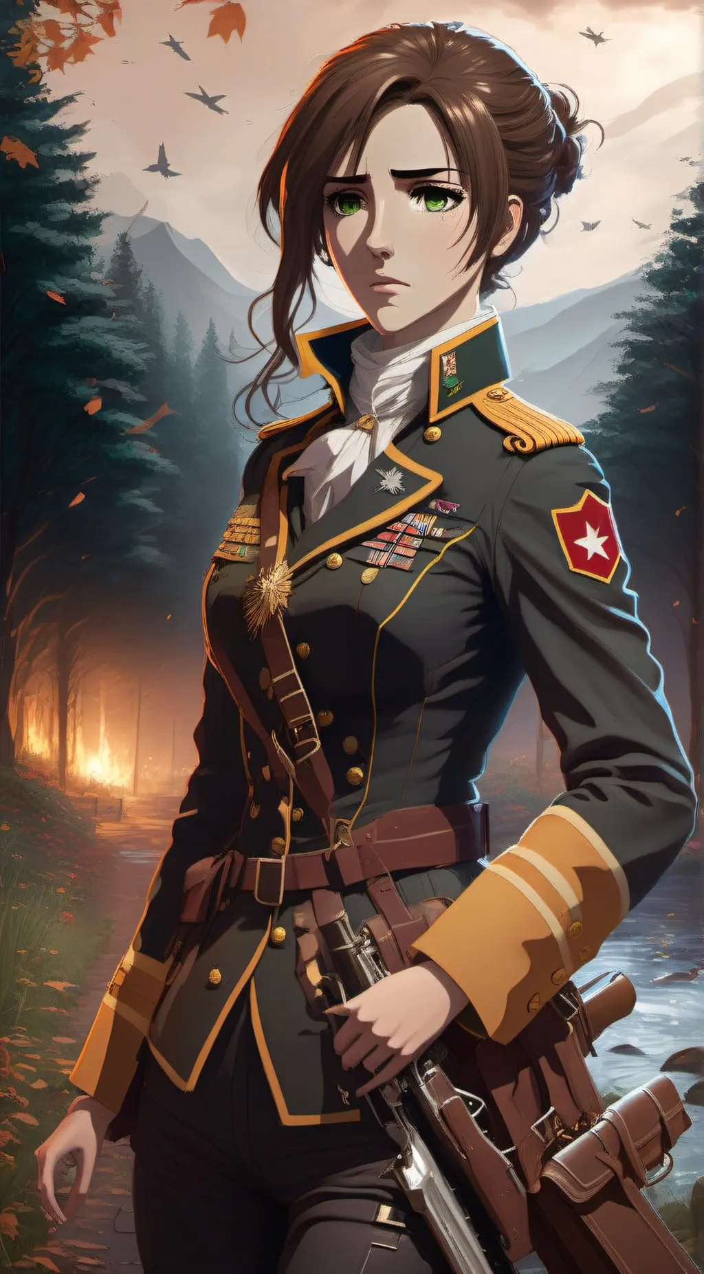 ai character: Hange Zoë background