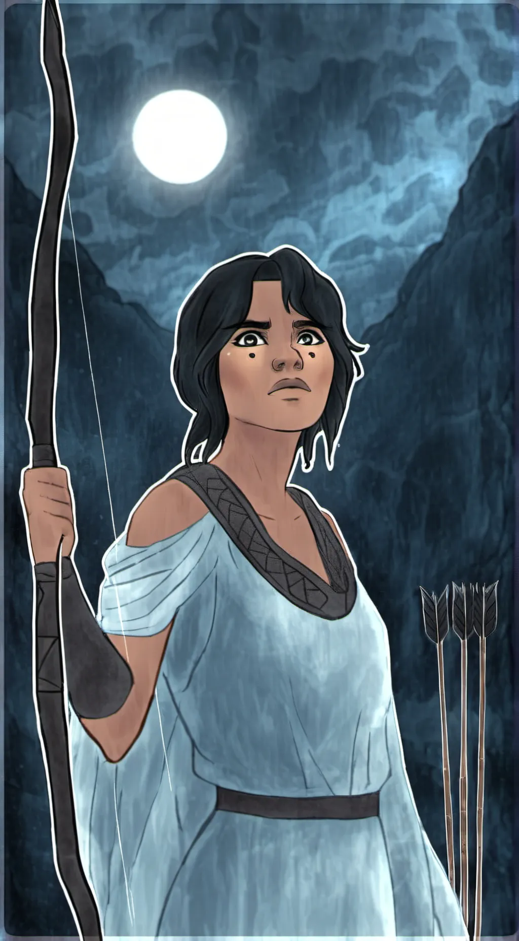 ai character: Artemis  background