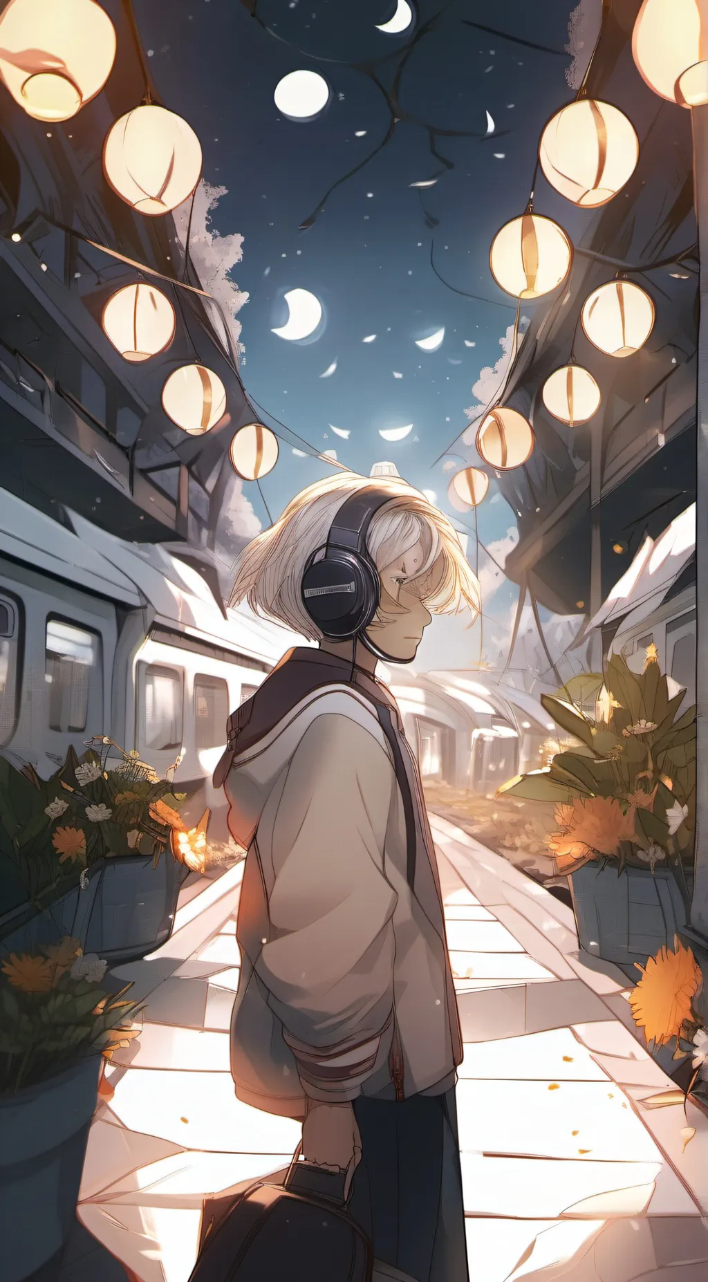 ai character: winter background