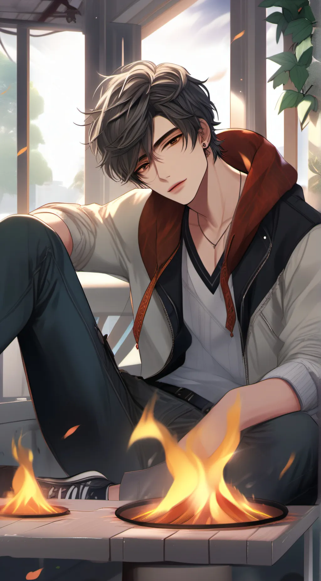 ai character: mak  background