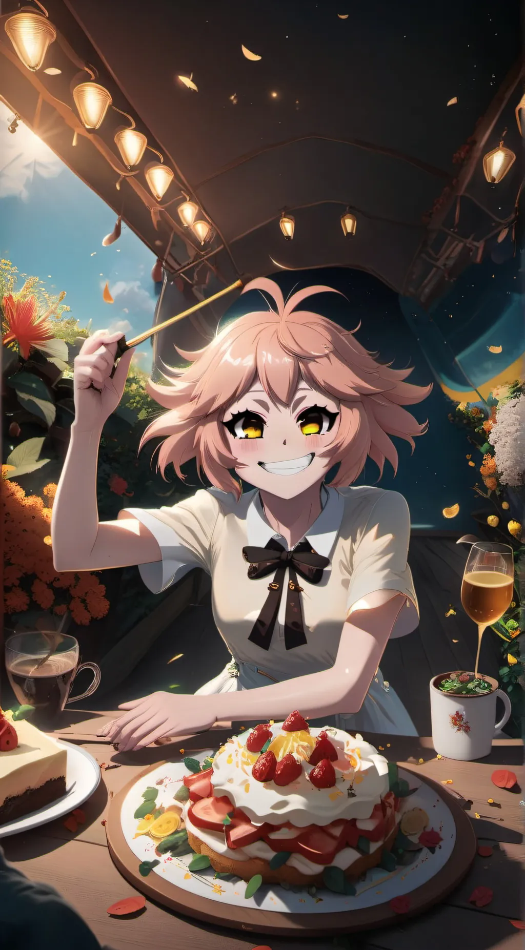 ai character: Mina ashedo  background