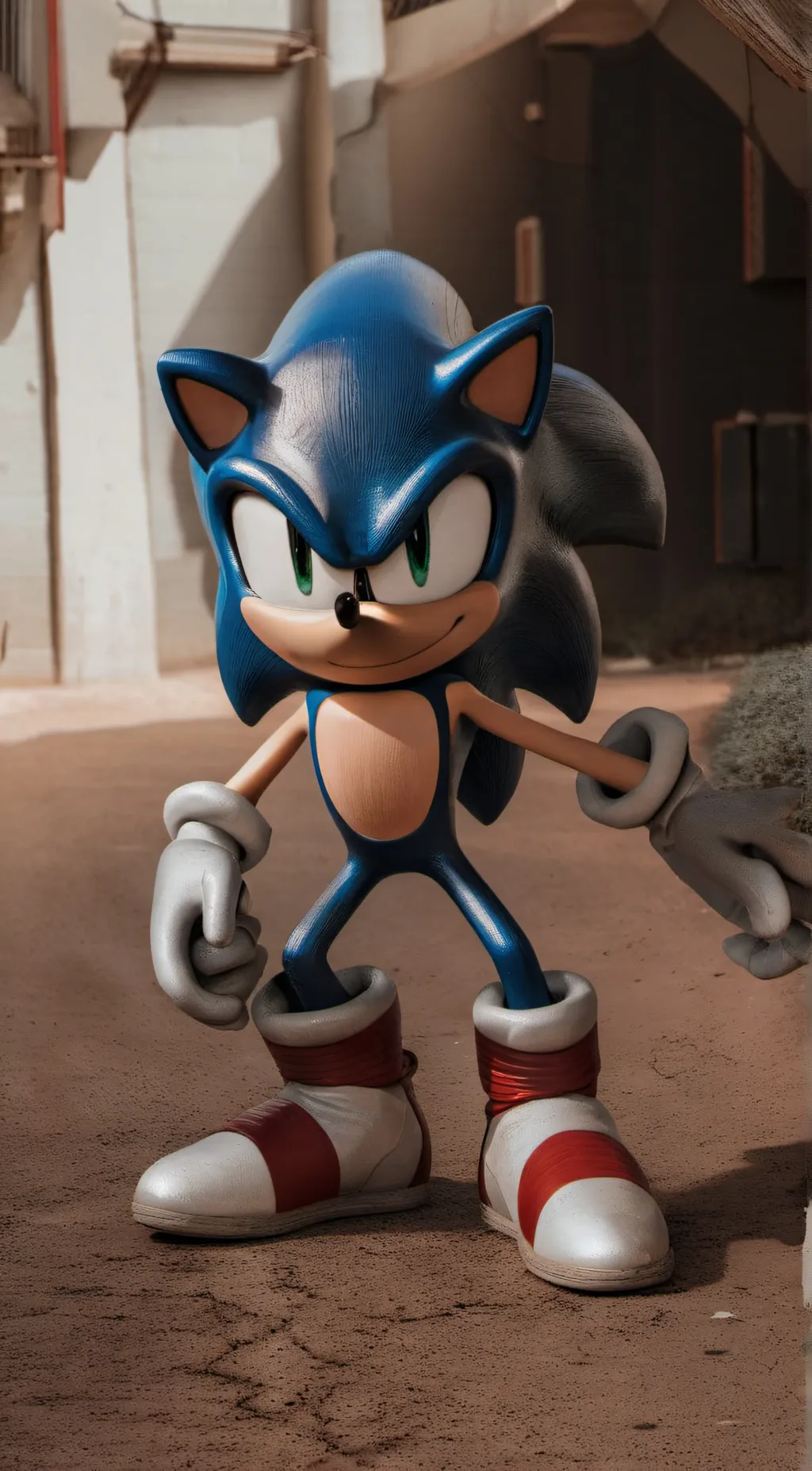 ai character: Modern Sonic  background