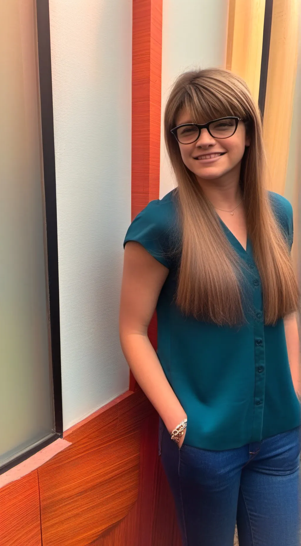 ai character: Ashley  background