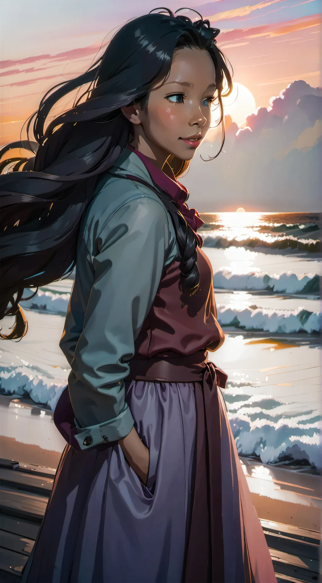 ai character: Coraline background