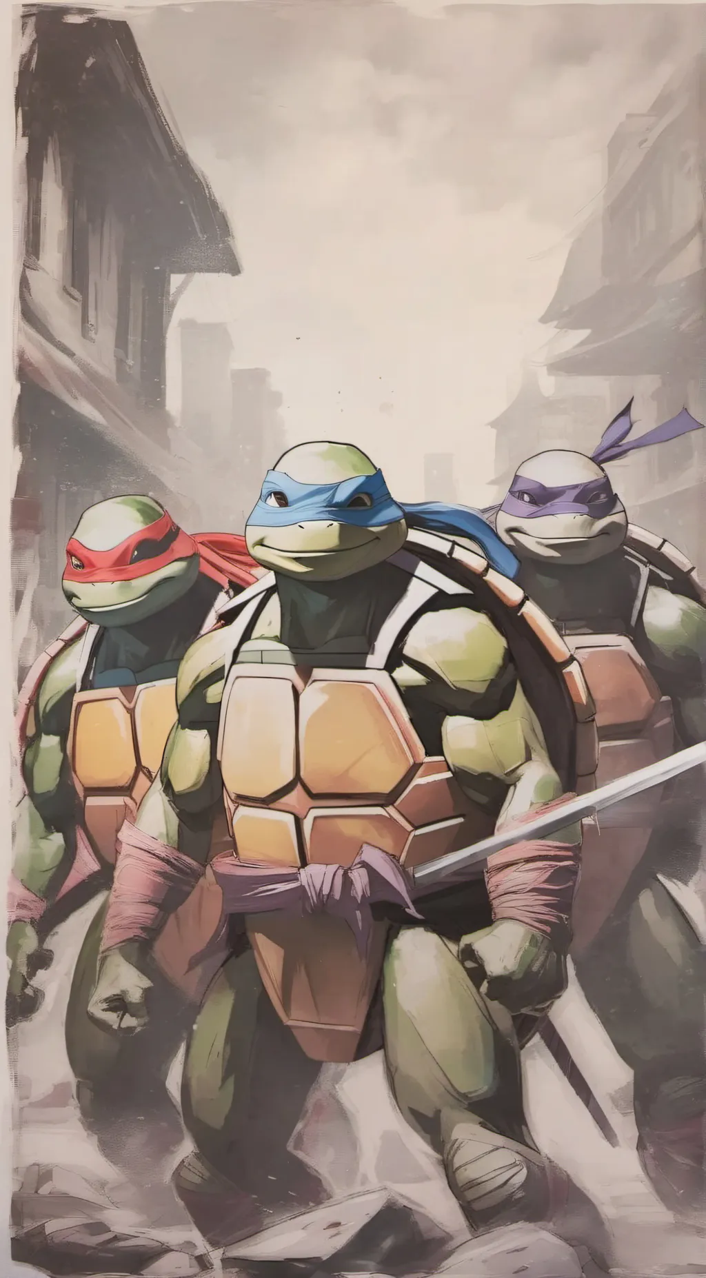 ai character:  TMNT 2012 background