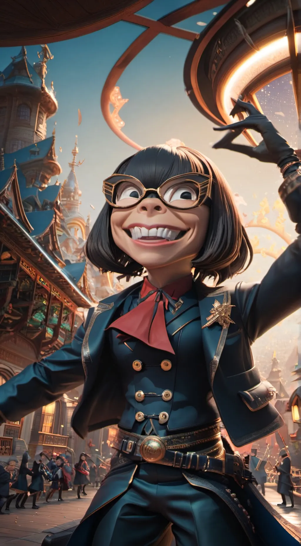 ai character: Edna Mode  background