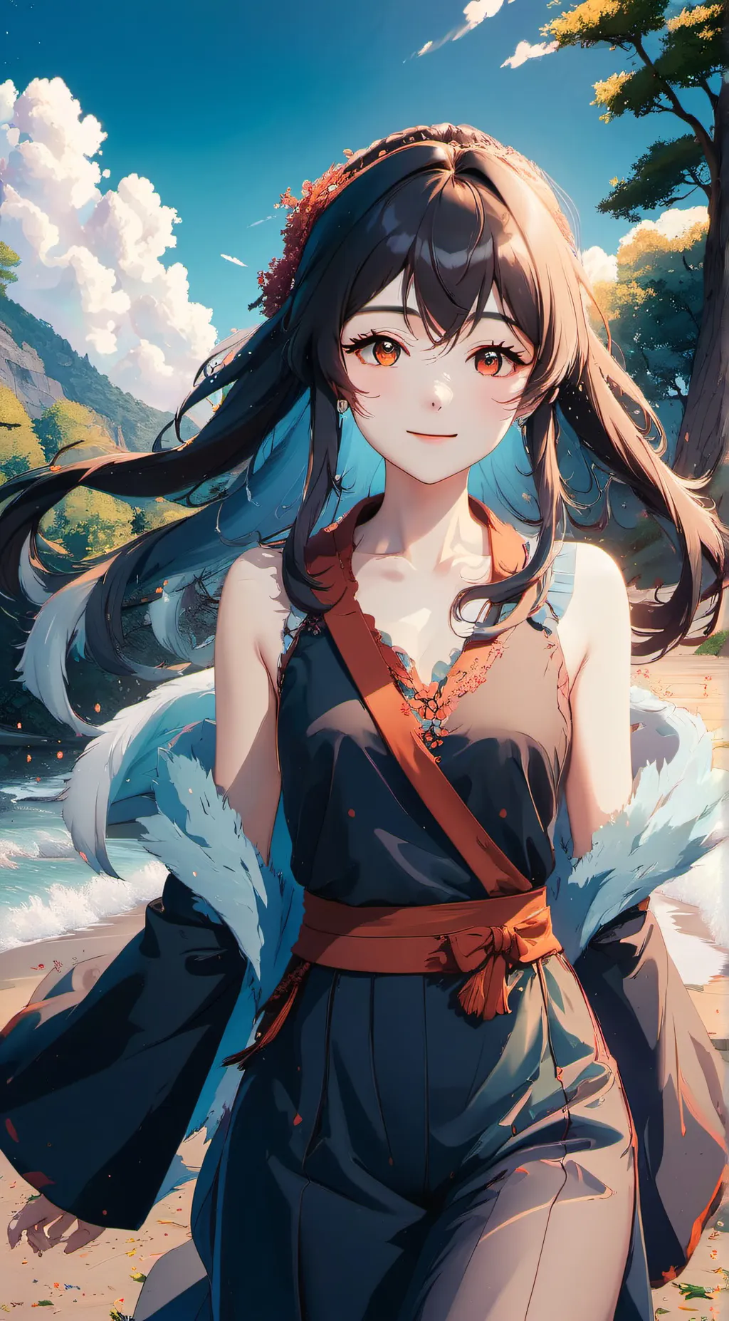 ai character: rose background