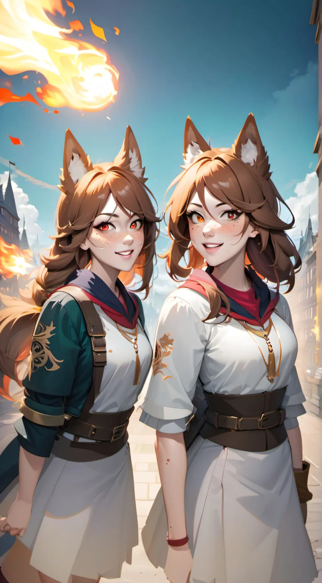 ai character: Myla and Emma background