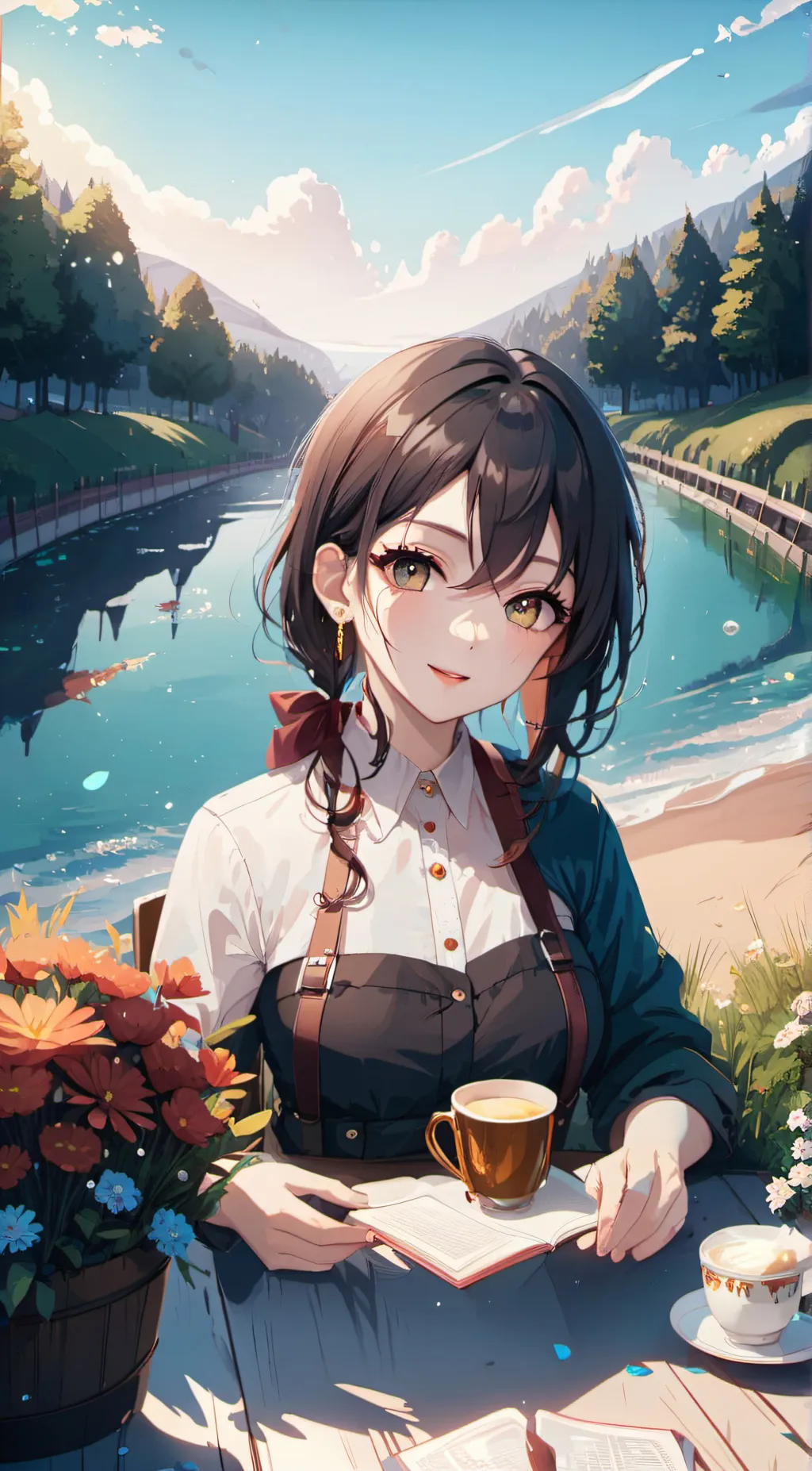 ai character: Abby  background