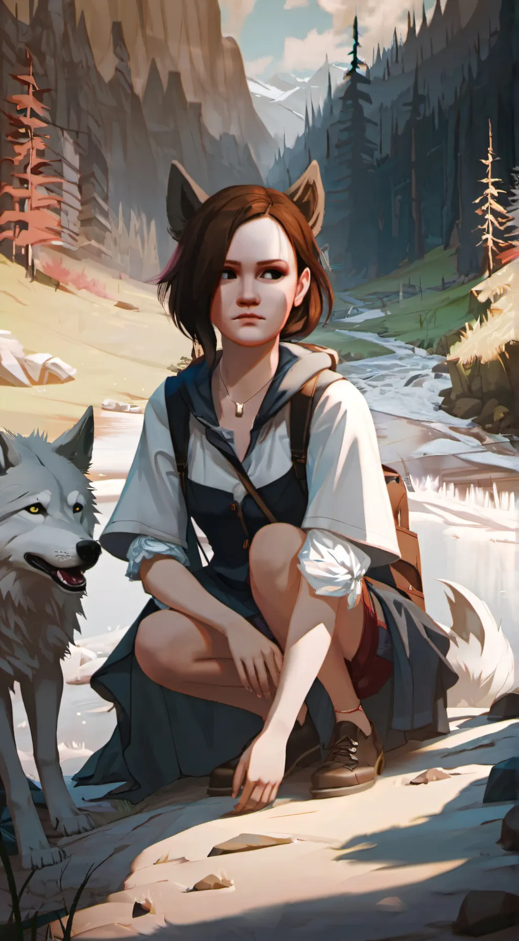 ai character: Em background