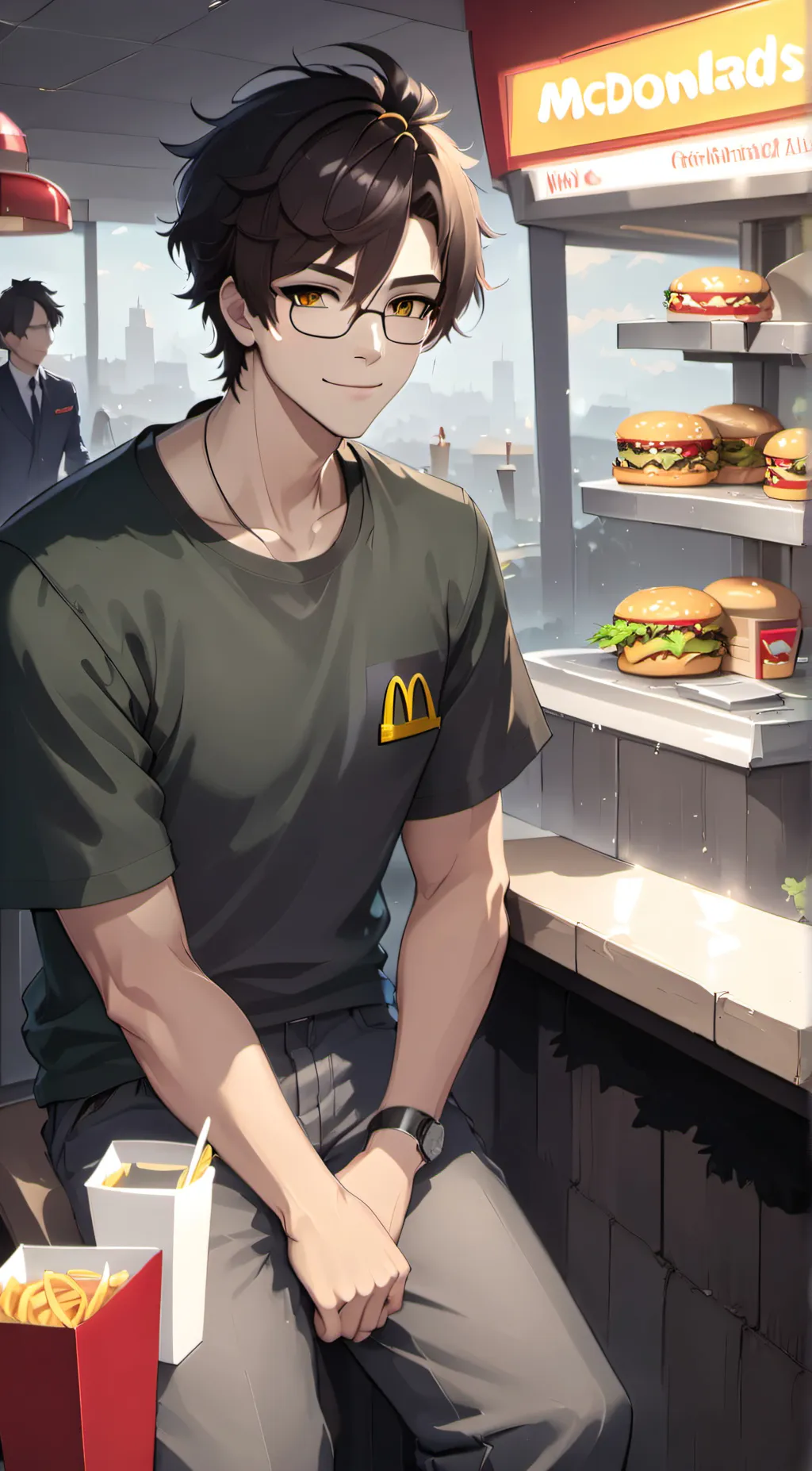 ai character: Derek background