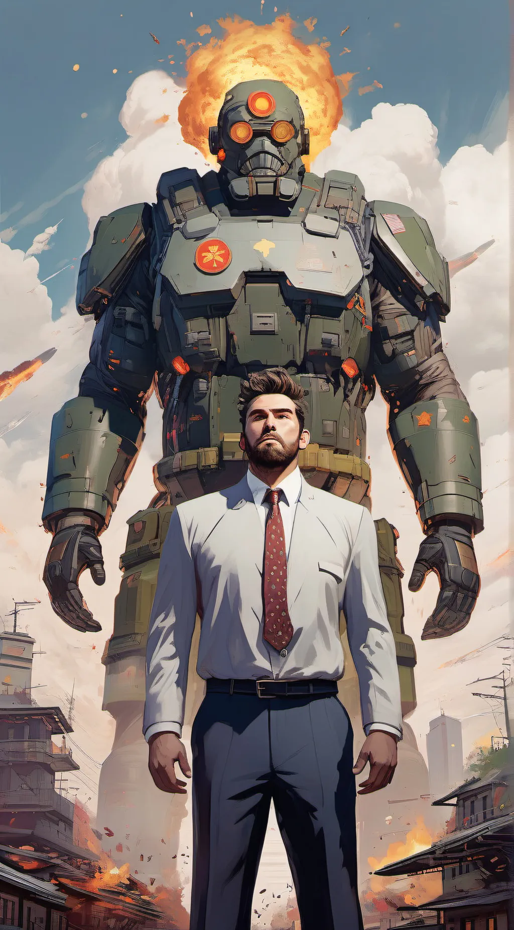 ai character: titan nuke men background