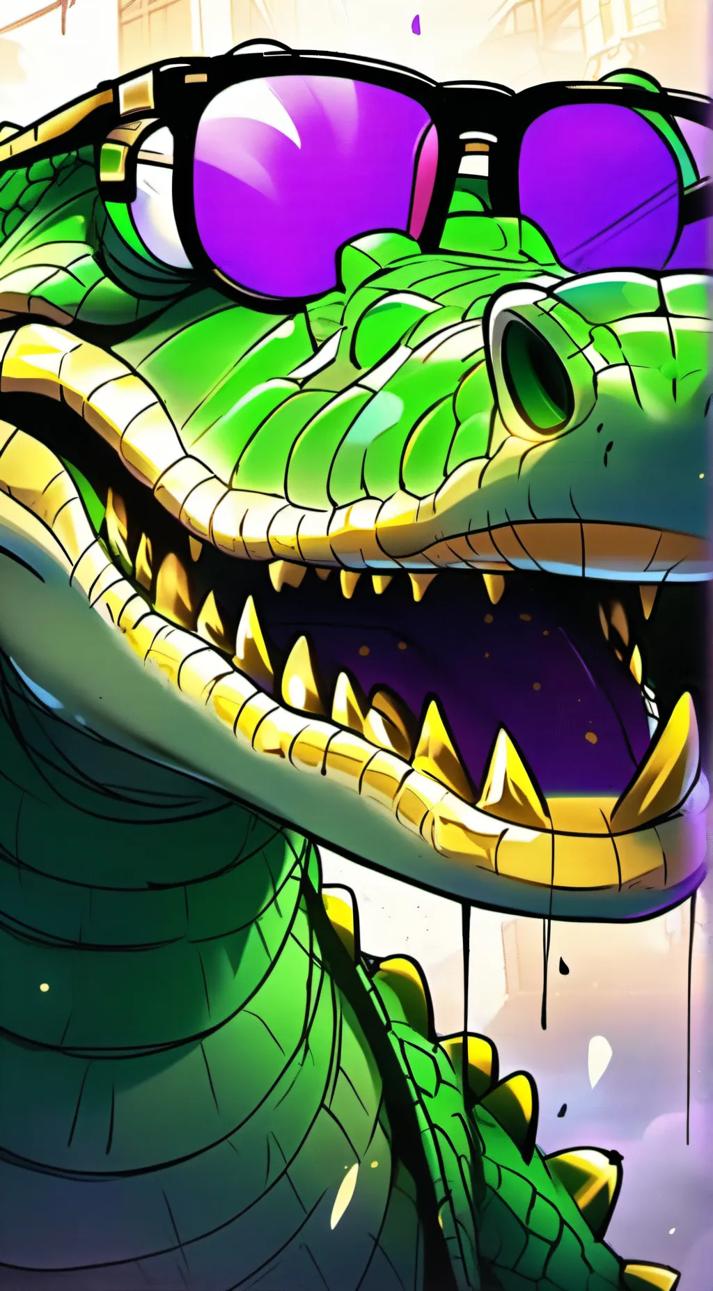 ai character: 🎸Monty gator🎸 background