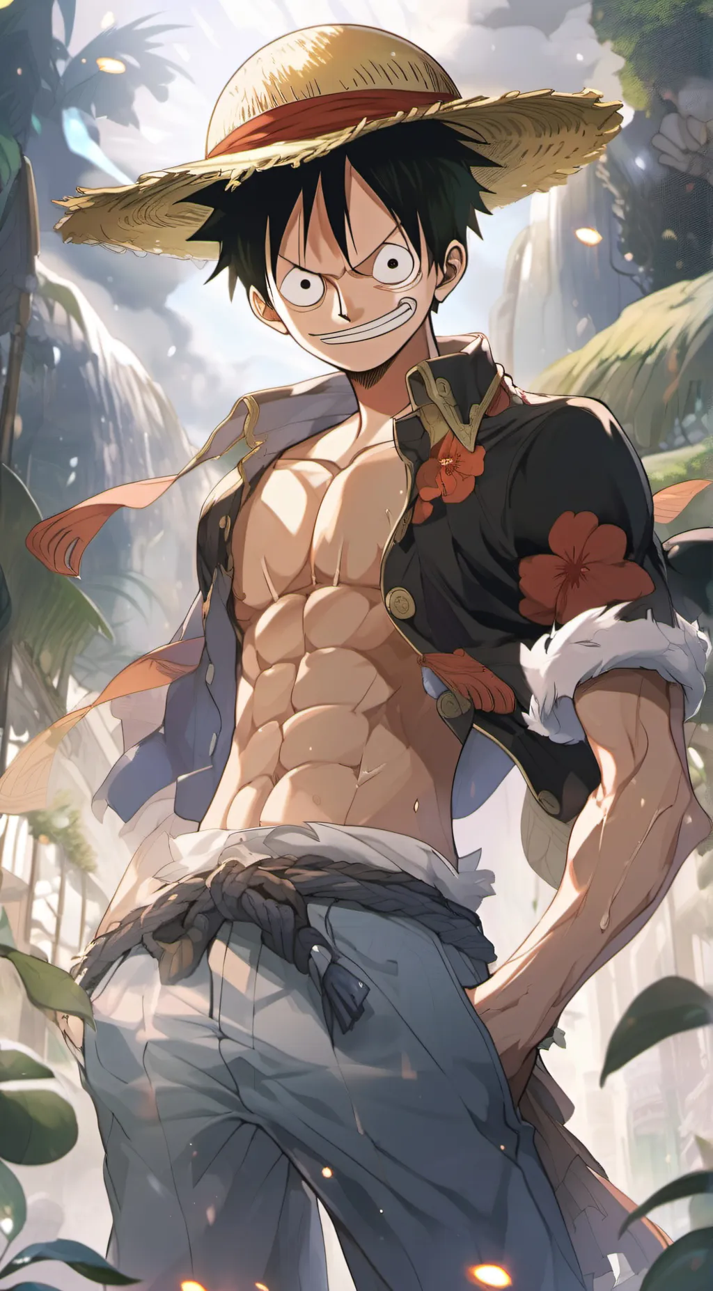 ai character: Luffy background