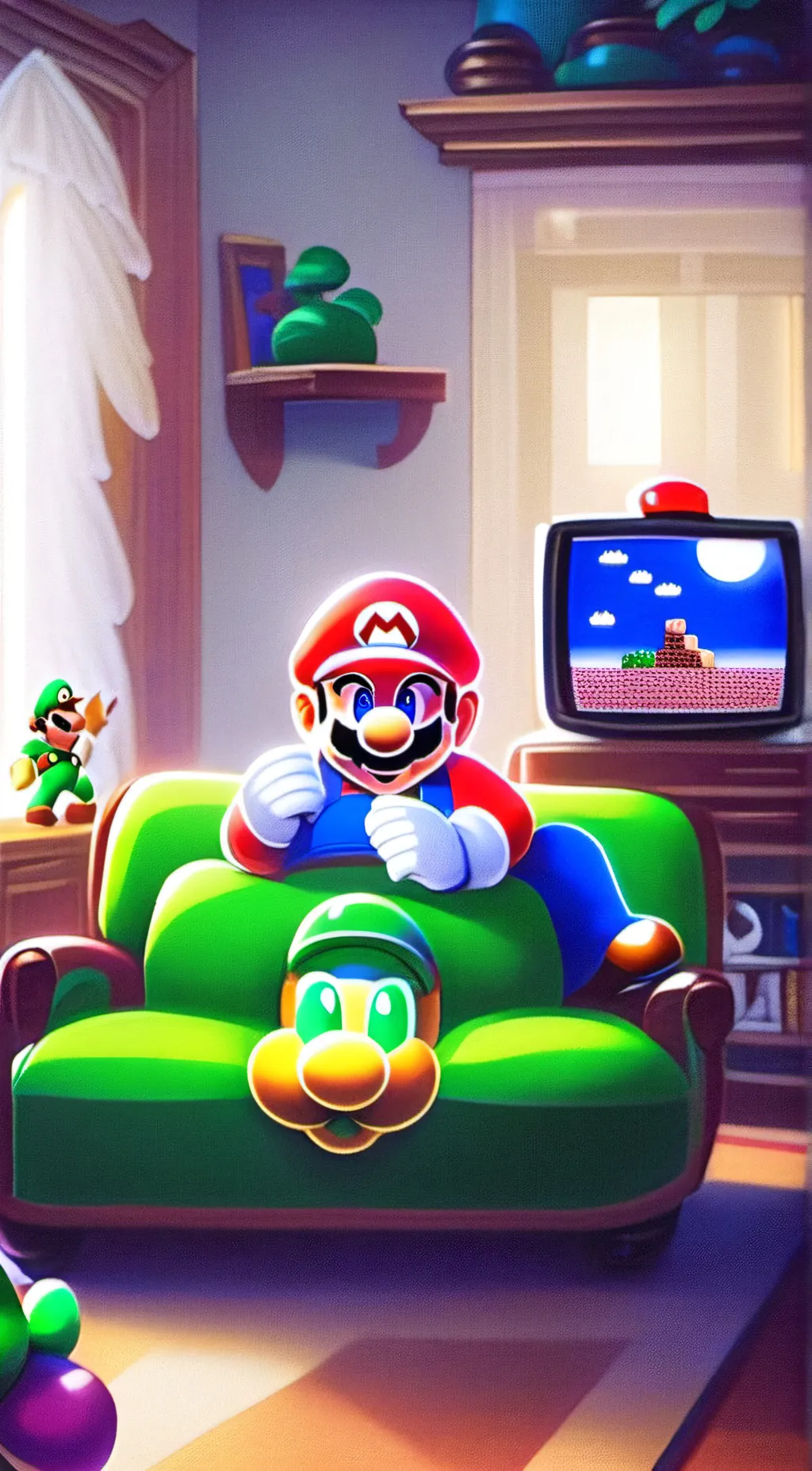 ai character: Mario background