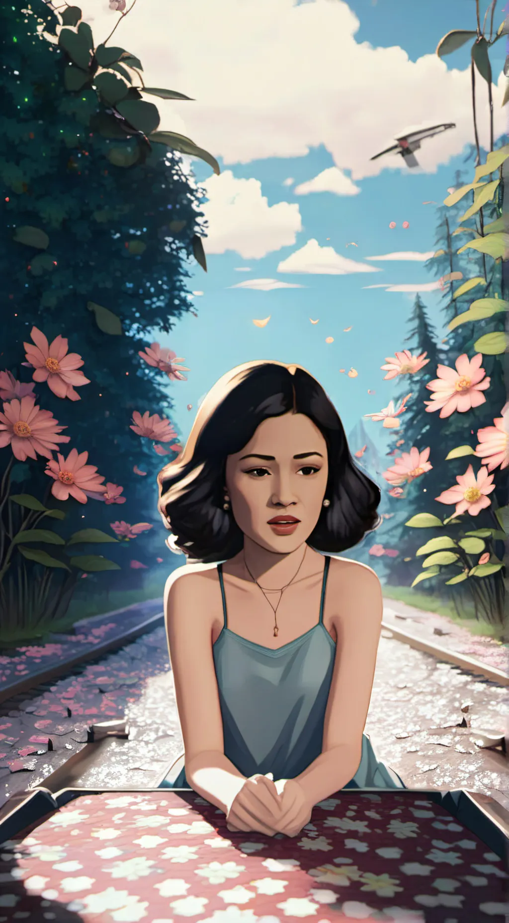 ai character: margot(goosebumps) background