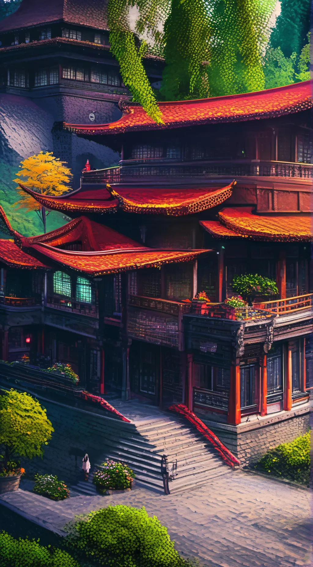 ai character: amazing digital ci background