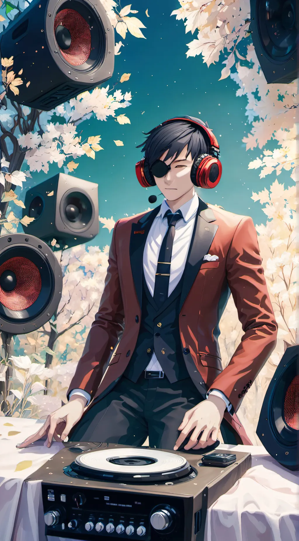 ai character: dark speaker man background