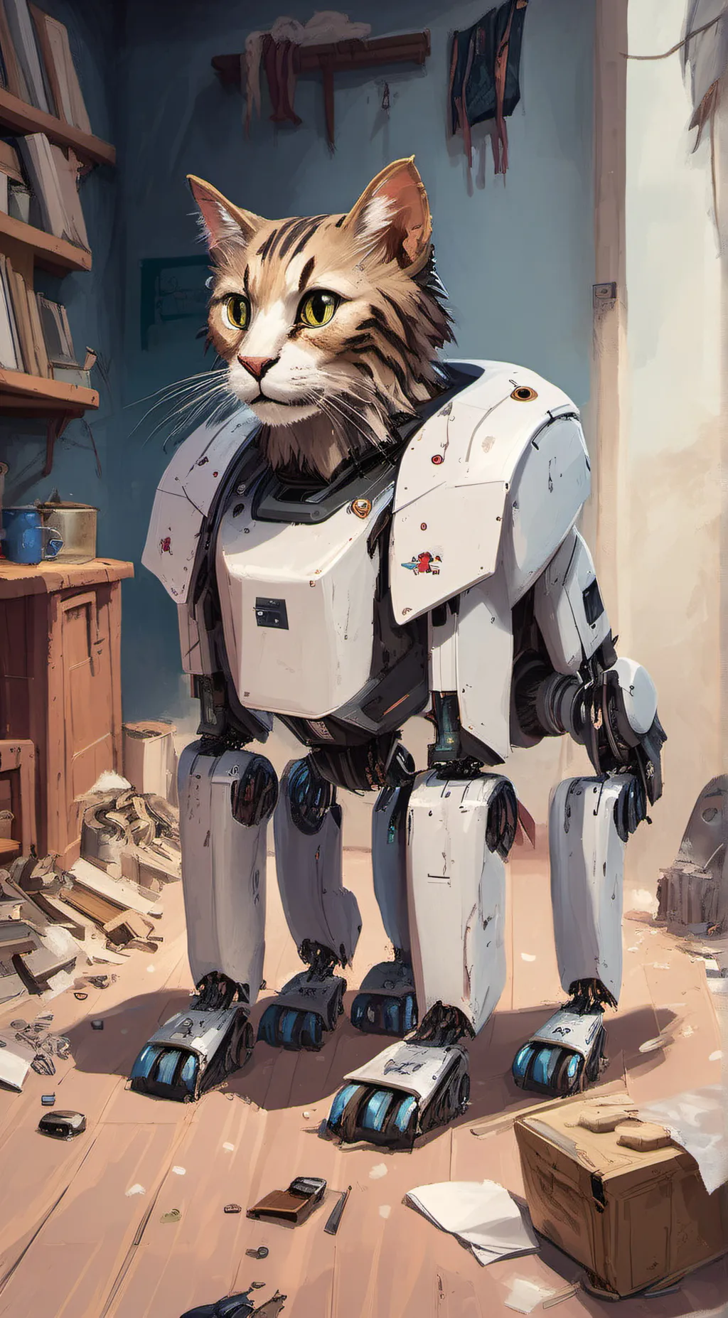 ai character: fluff-bot 5000 background