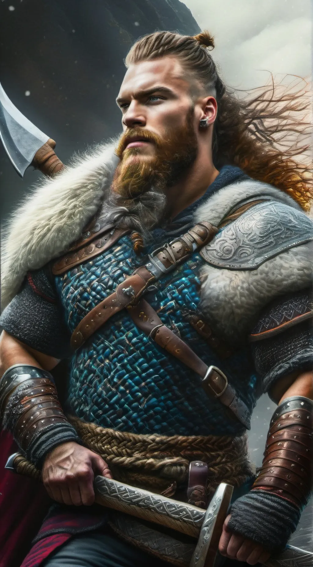 ai character: Eivor Wolfkissed background