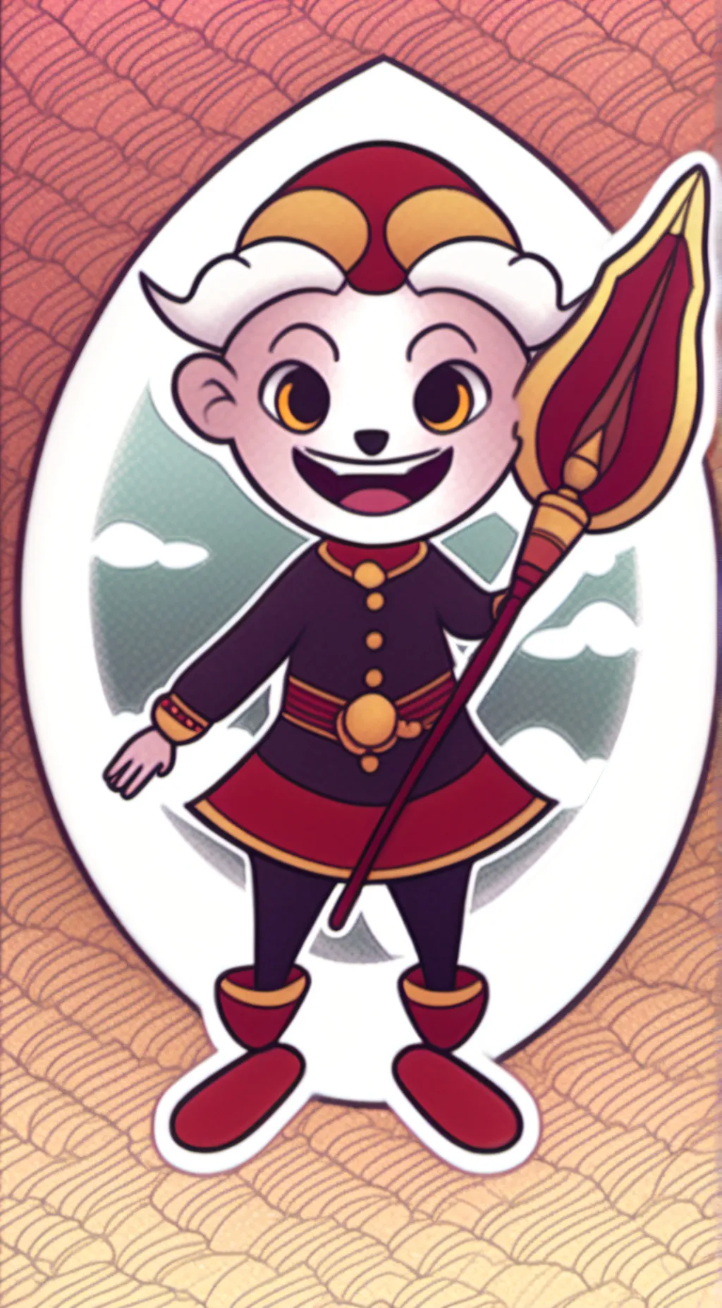 ai character: Christmas Jevil background