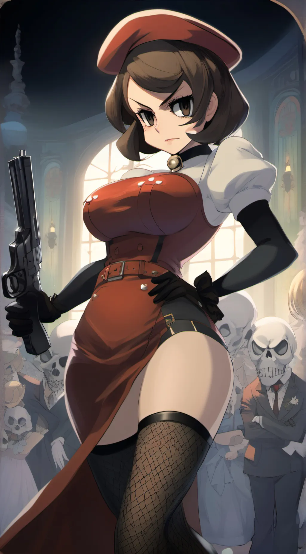 ai character: Jägerin. background