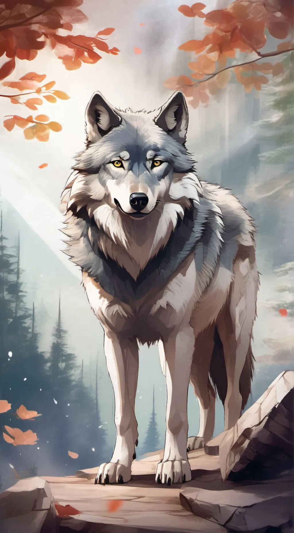 ai character: Wolf background