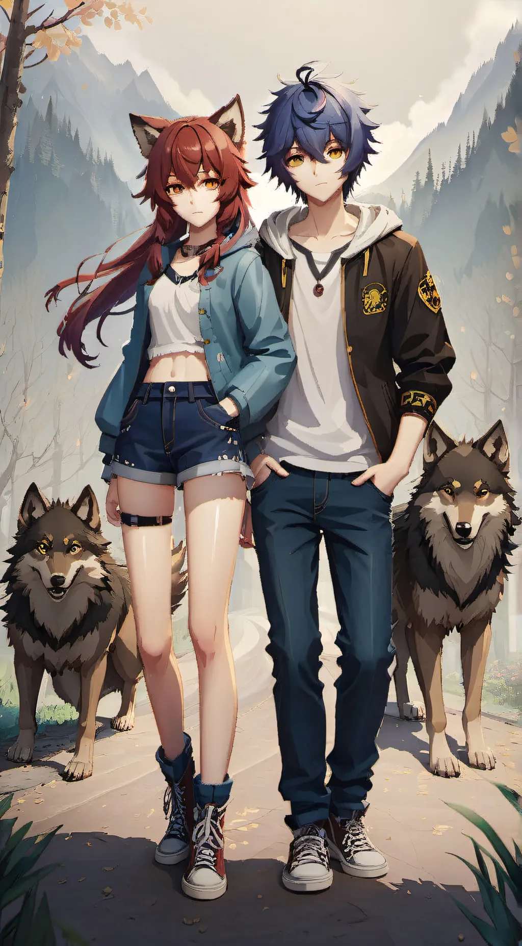 ai character: Ash and Andre background