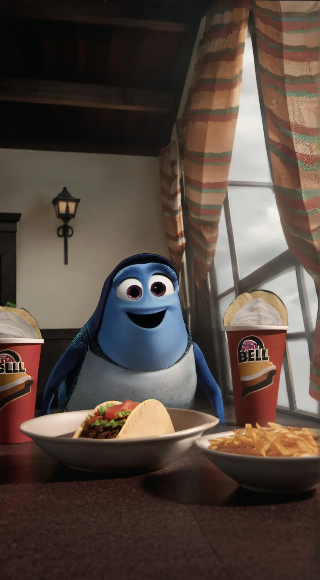 ai character: dory  background