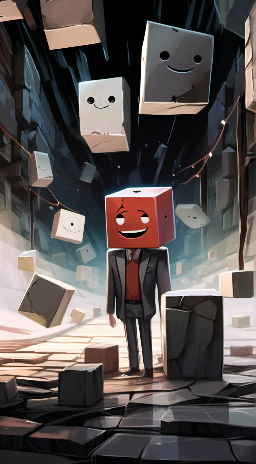 ai character: Blockie (from bfb) background