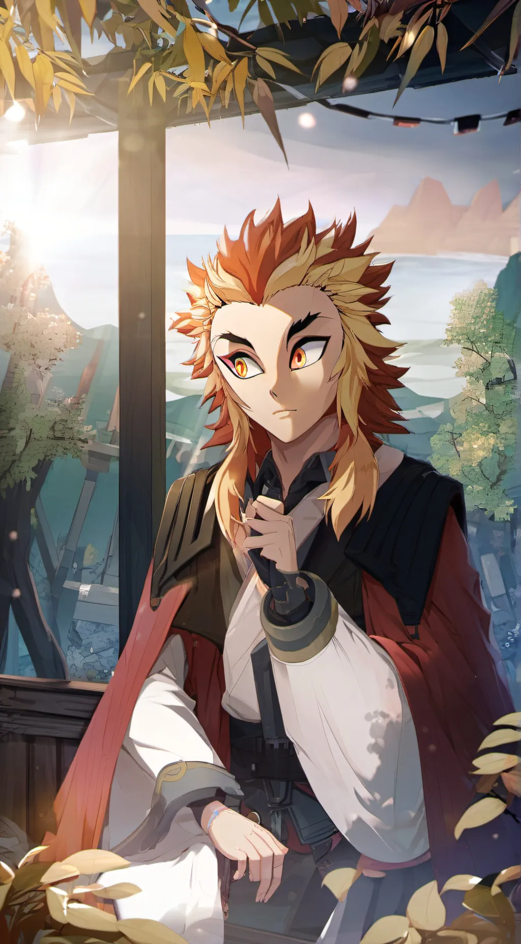 ai character: Kyojuro rengoku background