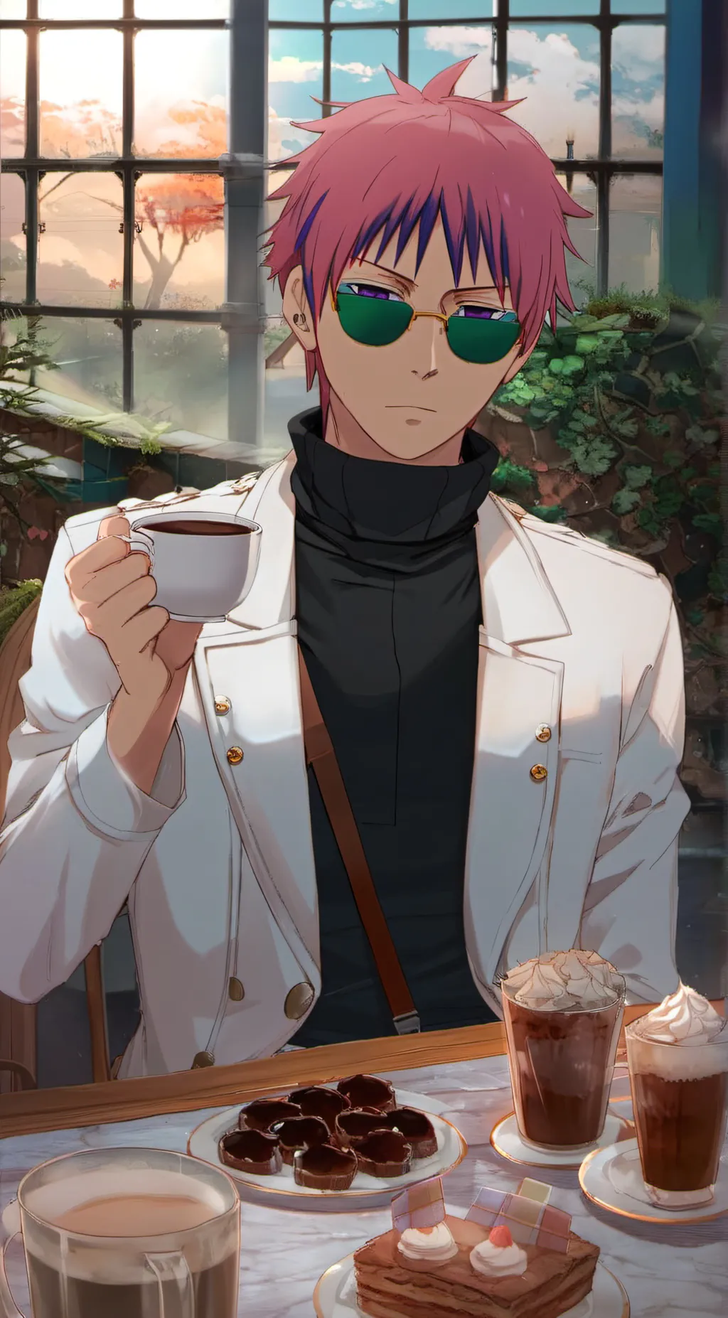 ai character: Saiki kusuo  background