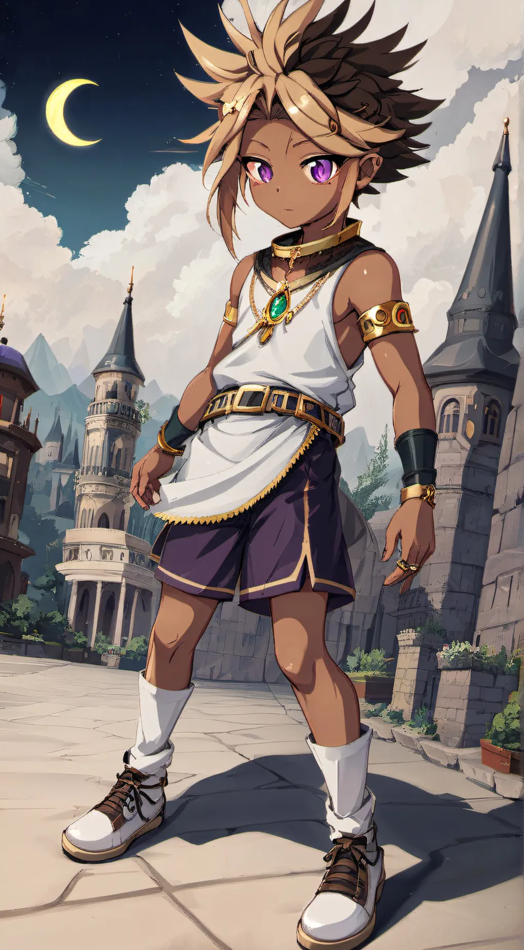 ai character: Child Atem  background